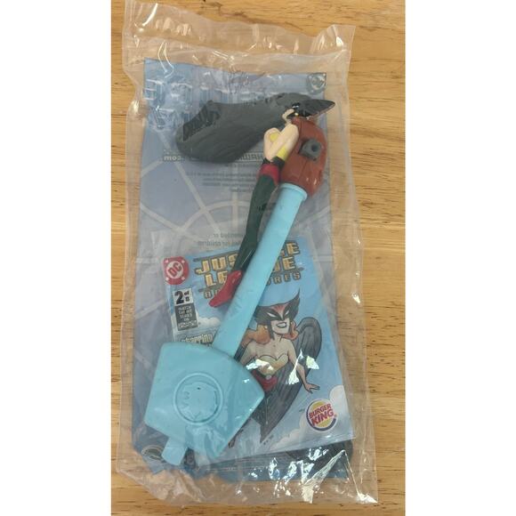 2003 Burger King Kids Meal Toy #2 Justice League Hawk Girl DC NEW - Picture 1 of 3